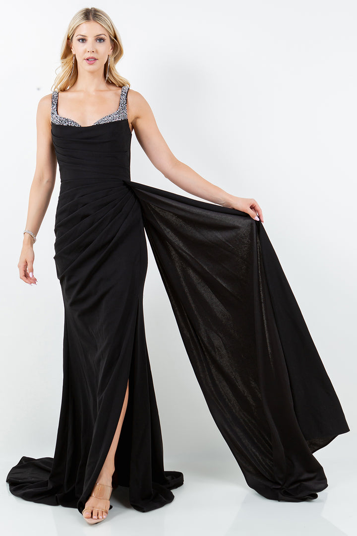 Sleeveless Slit Gown by Cinderella Couture 8283J