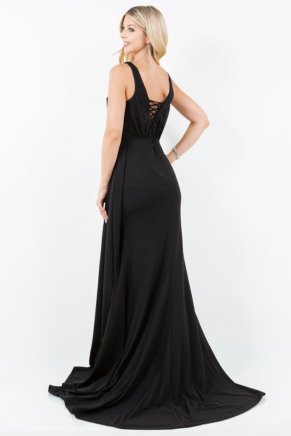 Sleeveless Slit Gown by Cinderella Couture 8283J