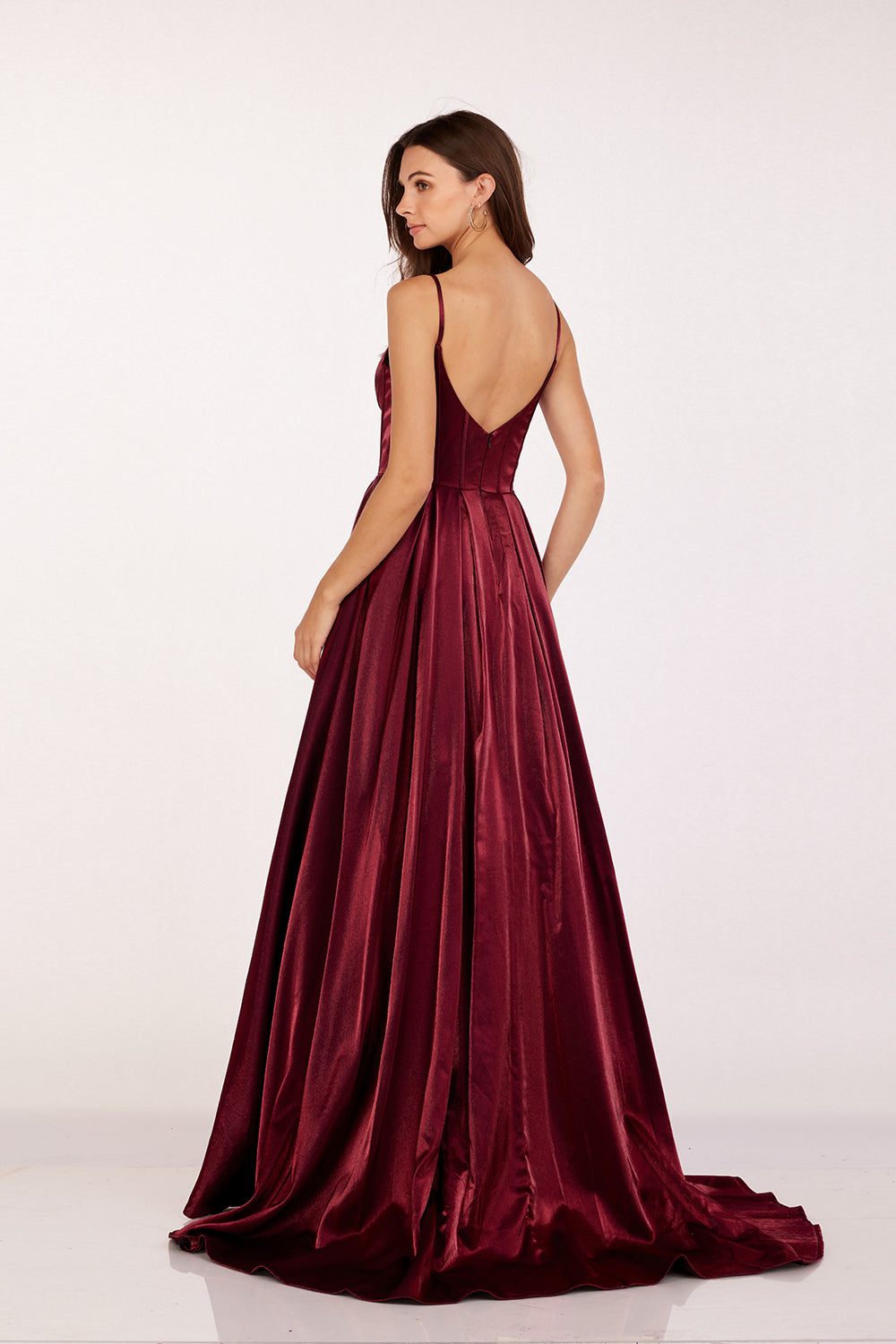 Satin Sleeveless A-line Gown by Abby Paris 90224