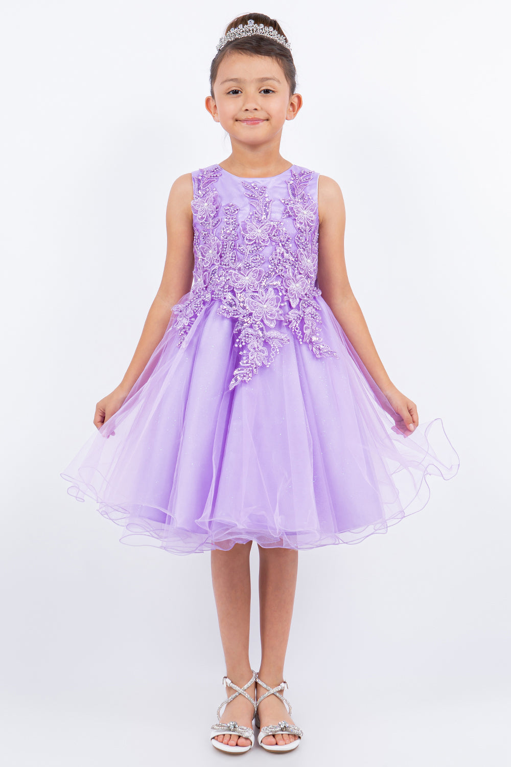 Girls Short Sleeveless Dress by Cinderella Couture 9150