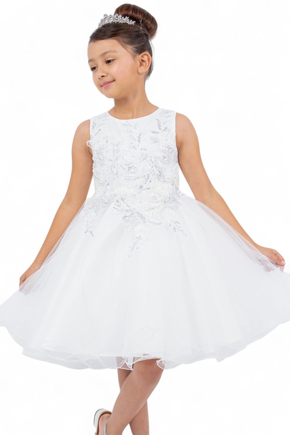 Girls Short Sleeveless Dress by Cinderella Couture 9150