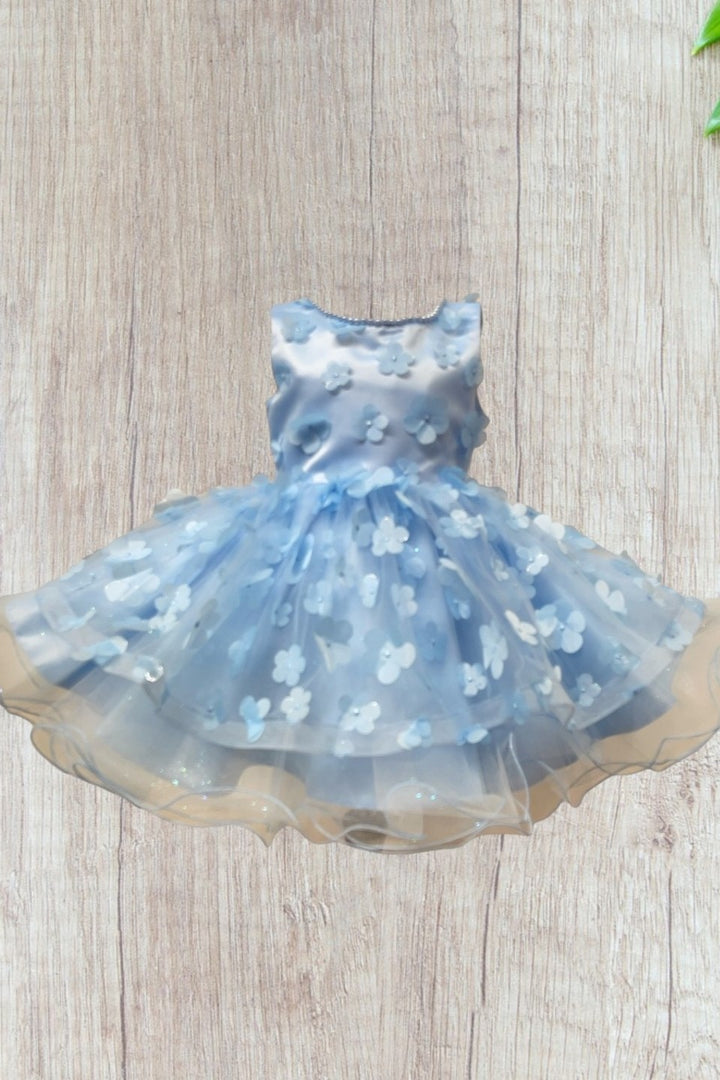 Girls 3D Floral High Low Dress by Cinderella Couture 9170