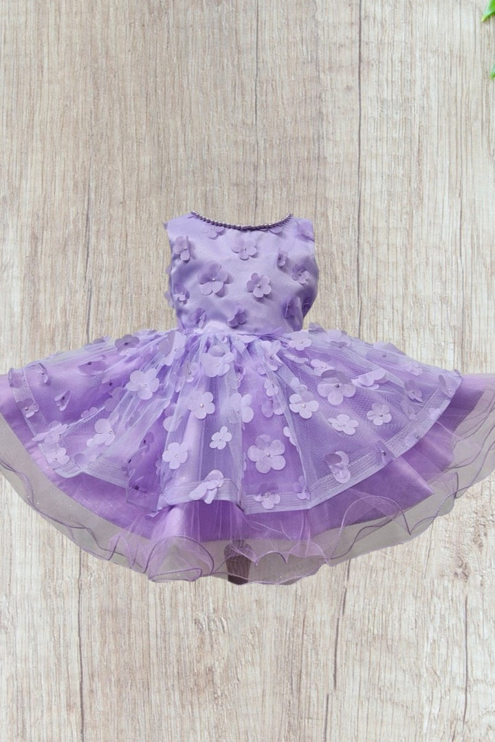 Girls 3D Floral High Low Dress by Cinderella Couture 9170