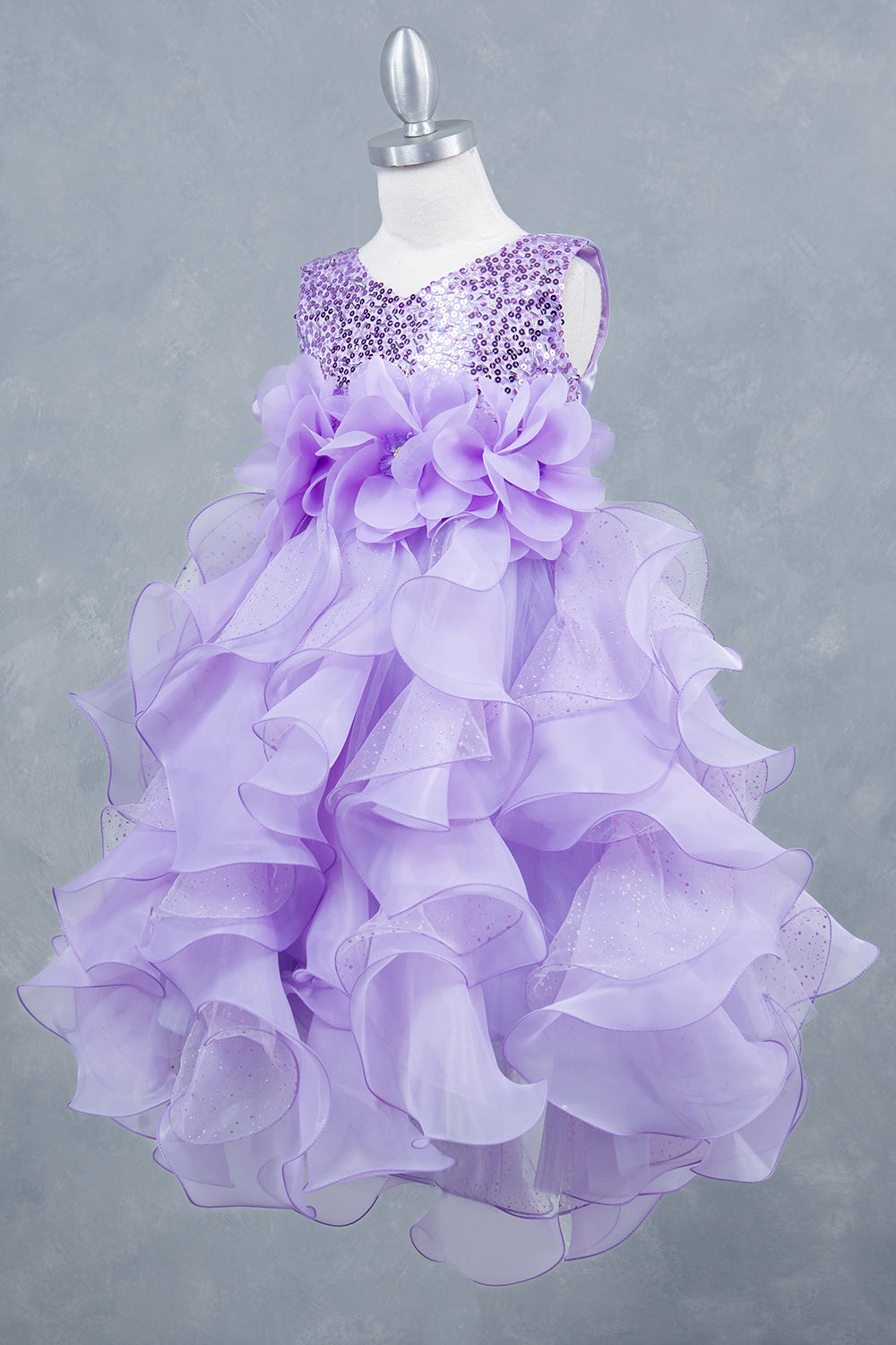 Girls Sleeveless Ruffled Dress by Cinderella Couture 9179