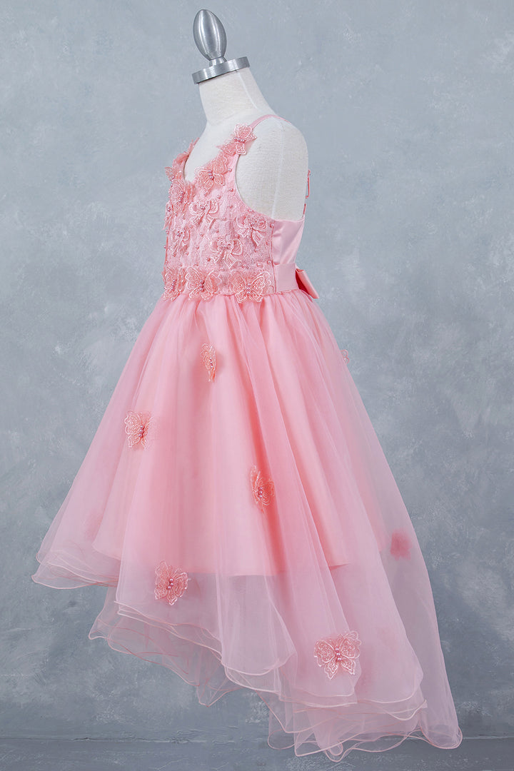 Girls 3D Butterfly High Low Dress by Cinderella Couture 9210