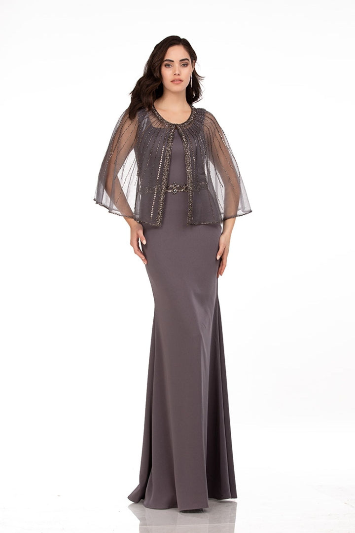 Sleeveless 2-Piece Capelet Gown by Abby Paris 96062W