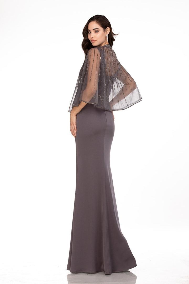 Sleeveless 2-Piece Capelet Gown by Abby Paris 96062W