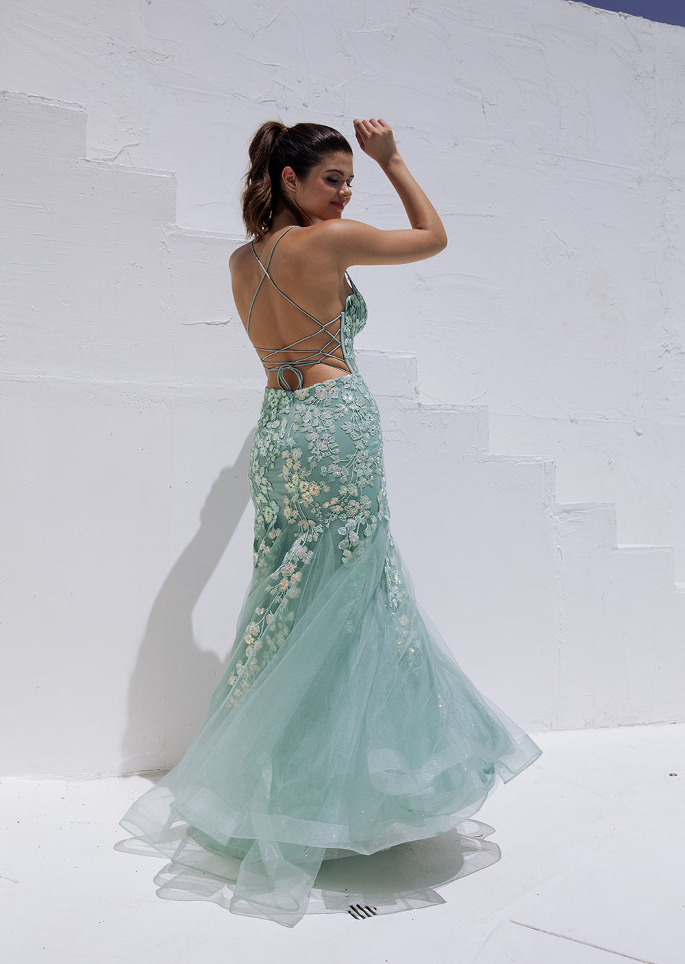 Sequin Applique Mermaid Dress by Eureka 9696