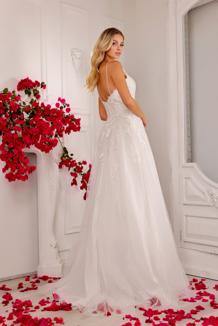 Sleeveless Lace Tulle Bridal Gown by Abby Lane 97141