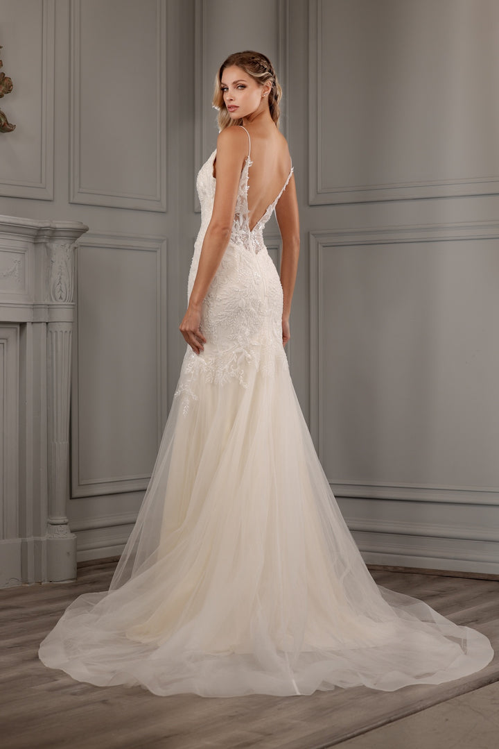 Embroidered Mermaid Bridal Gown by Abby Lane 97154