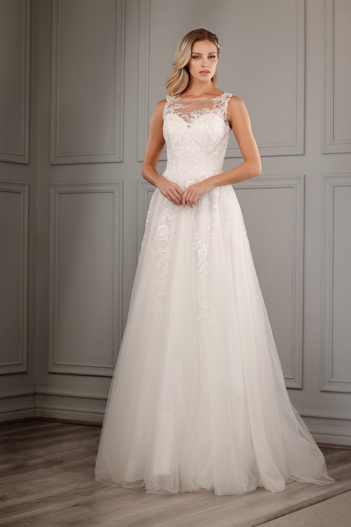 Sleeveless Lace Tulle Bridal Gown by Abby Lane 97157