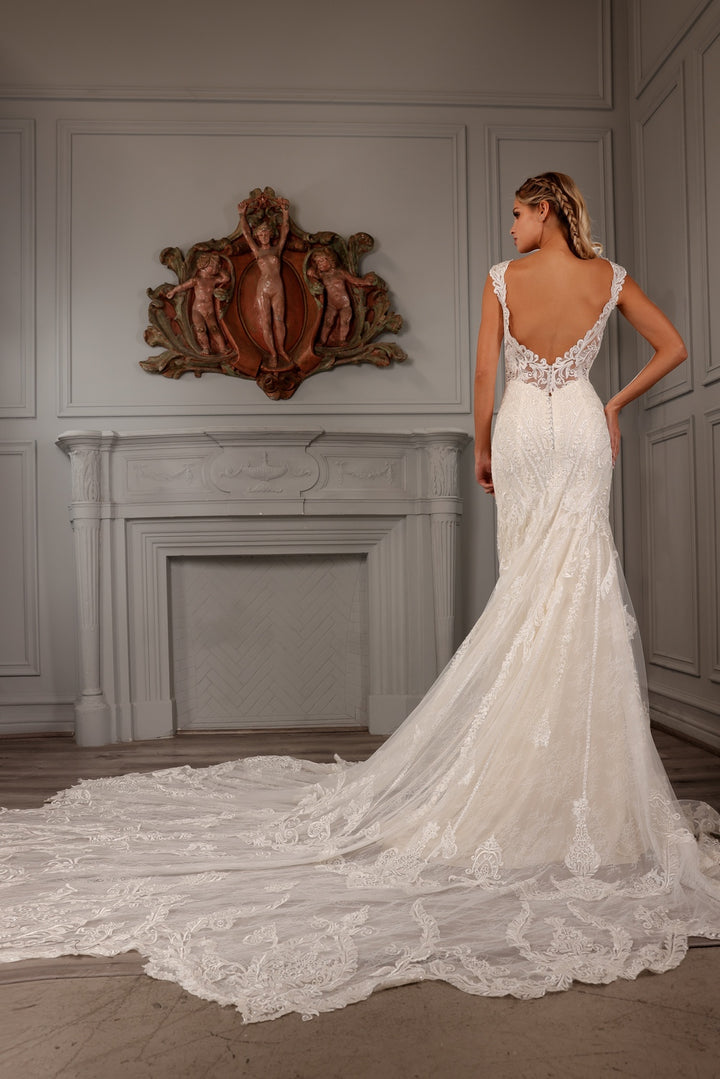 Lace Tulle Mermaid Bridal Gown by Abby Lane 97159