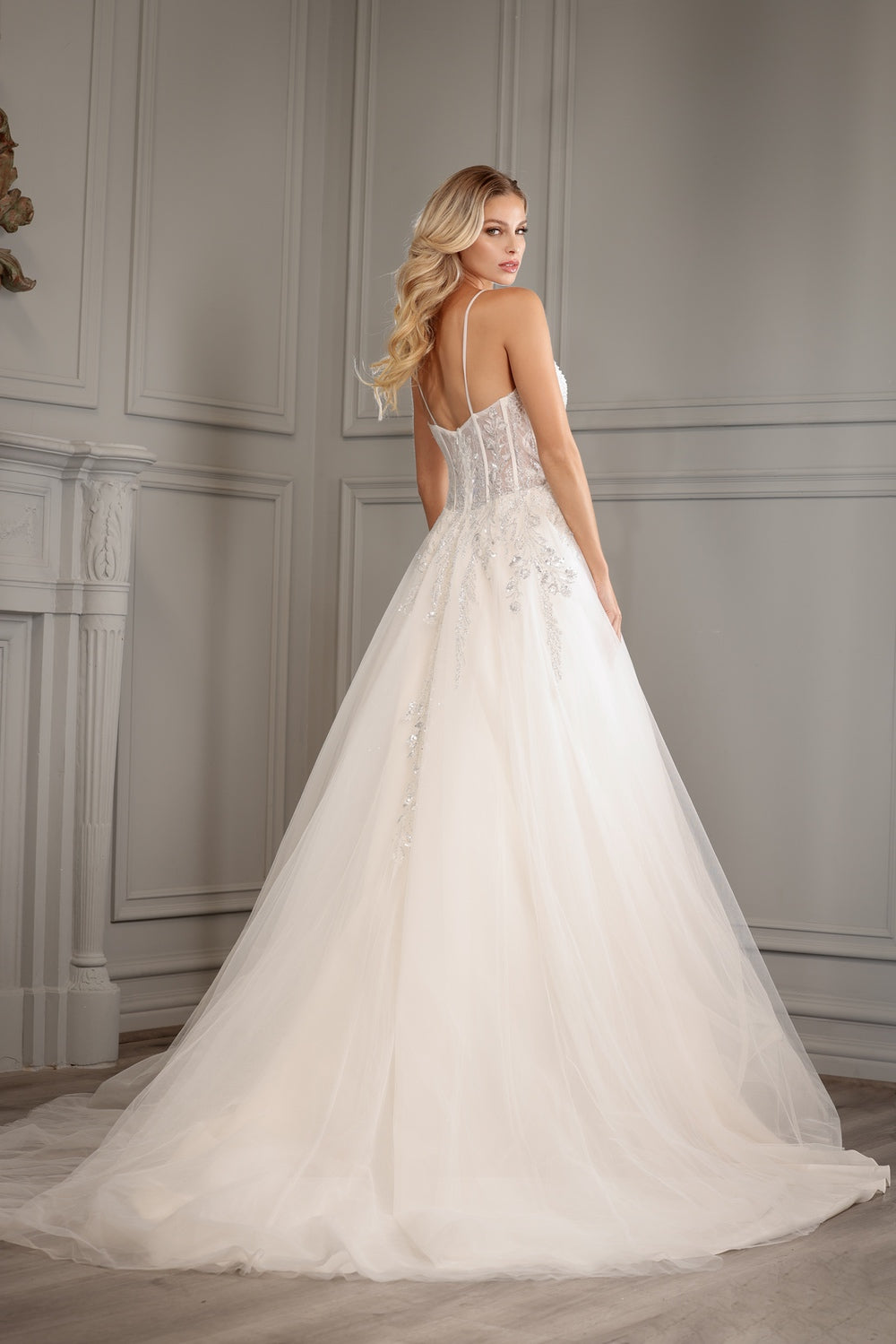 Beaded Sleeveless Bridal Gown by Abby Lane 97177