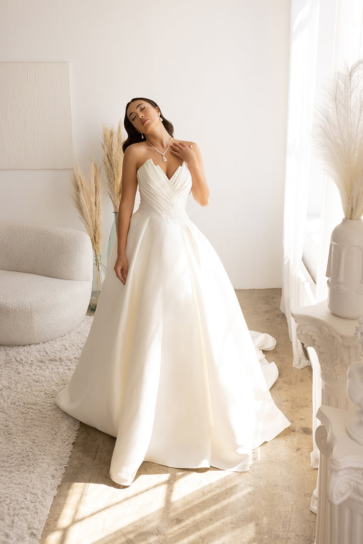 Satin Strapless Bridal Gown by Abby Lane 97178