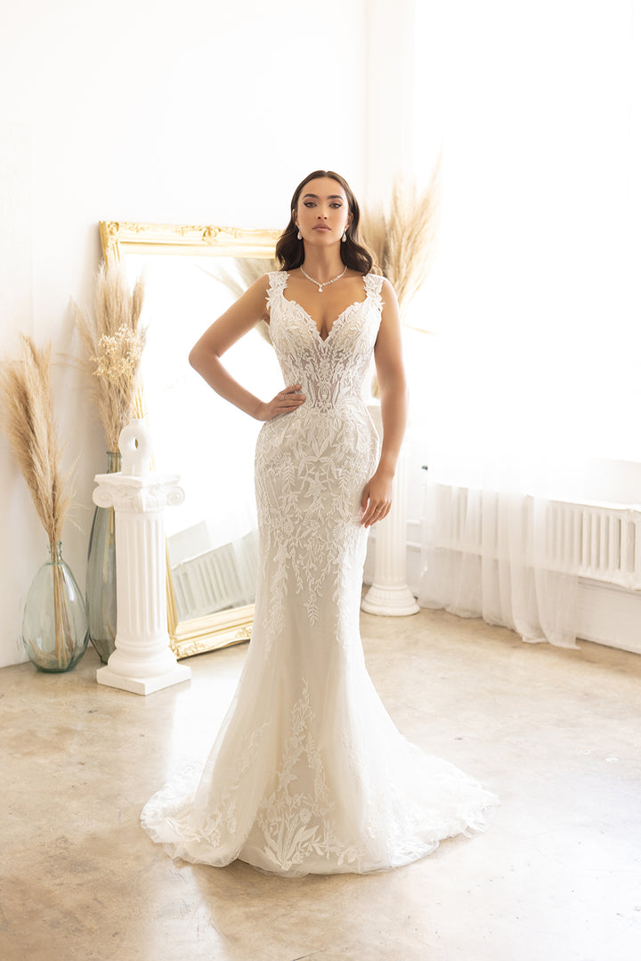 Sleeveless Overskirt Bridal Gown by Abby Lane 97183