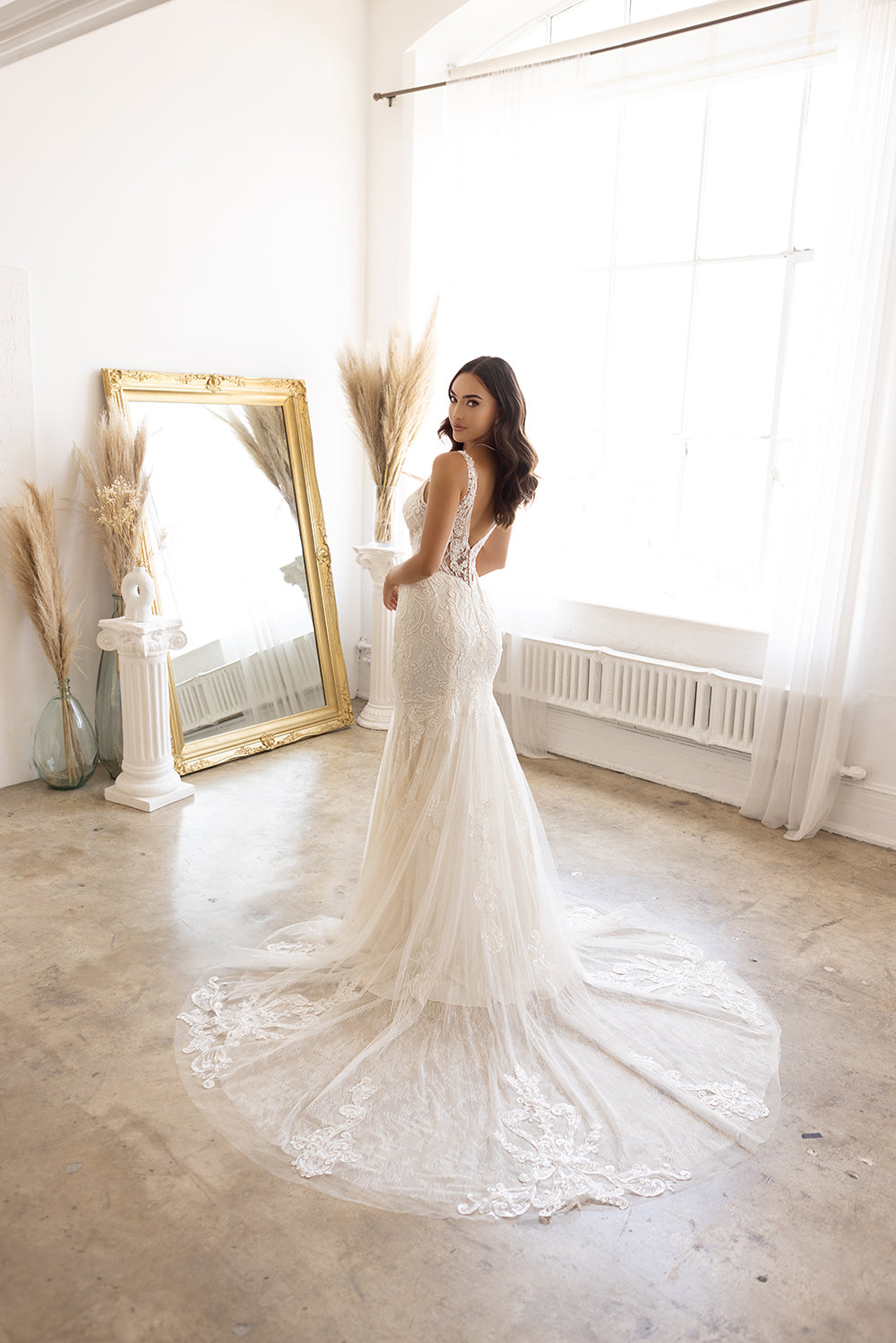 Fitted Tulle Lace Bridal Gown by Abby Lane 97186