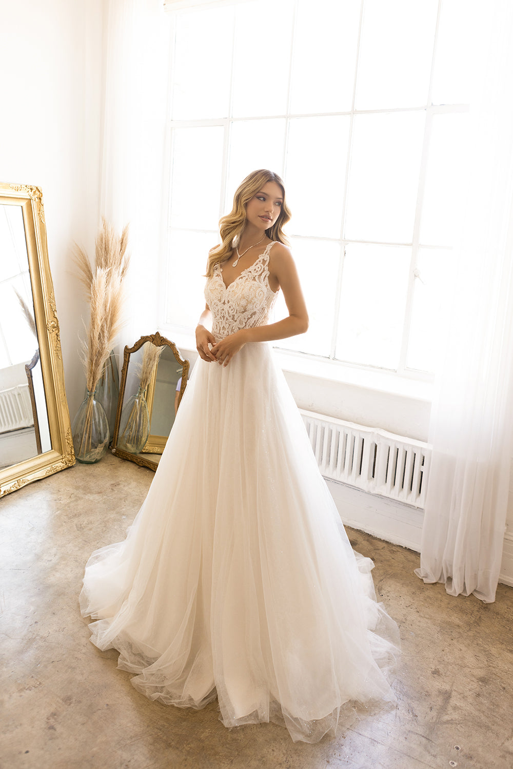 Sleeveless Lace Bodice Bridal Gown by Abby Lane 97193