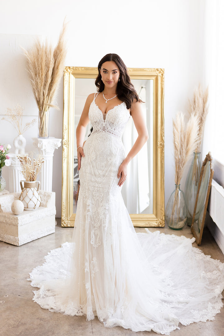 Fitted Sleeveless Lace Bridal Gown by Abby Lane 97194