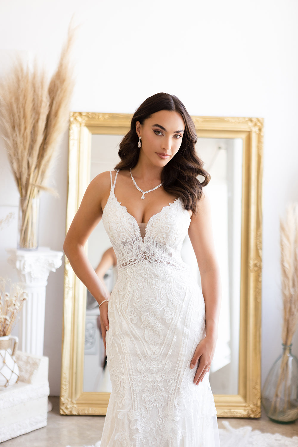 Fitted Sleeveless Lace Bridal Gown by Abby Lane 97194