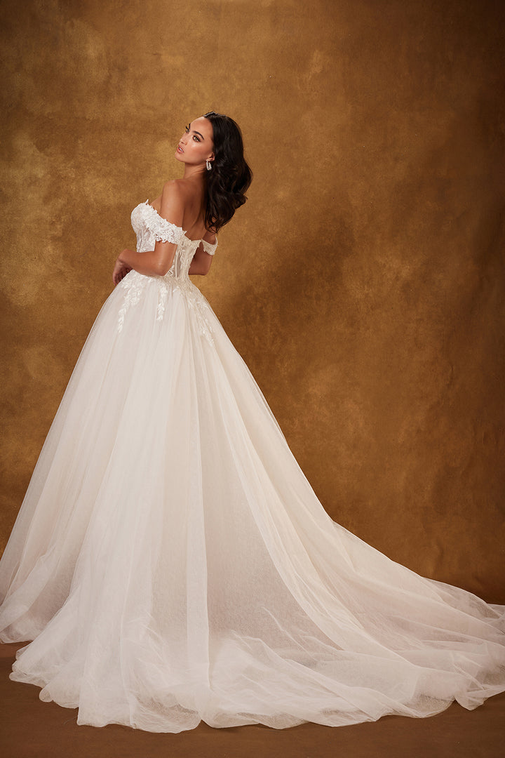 Off Shoulder Corset Bridal Gown by Abby Lane 97224