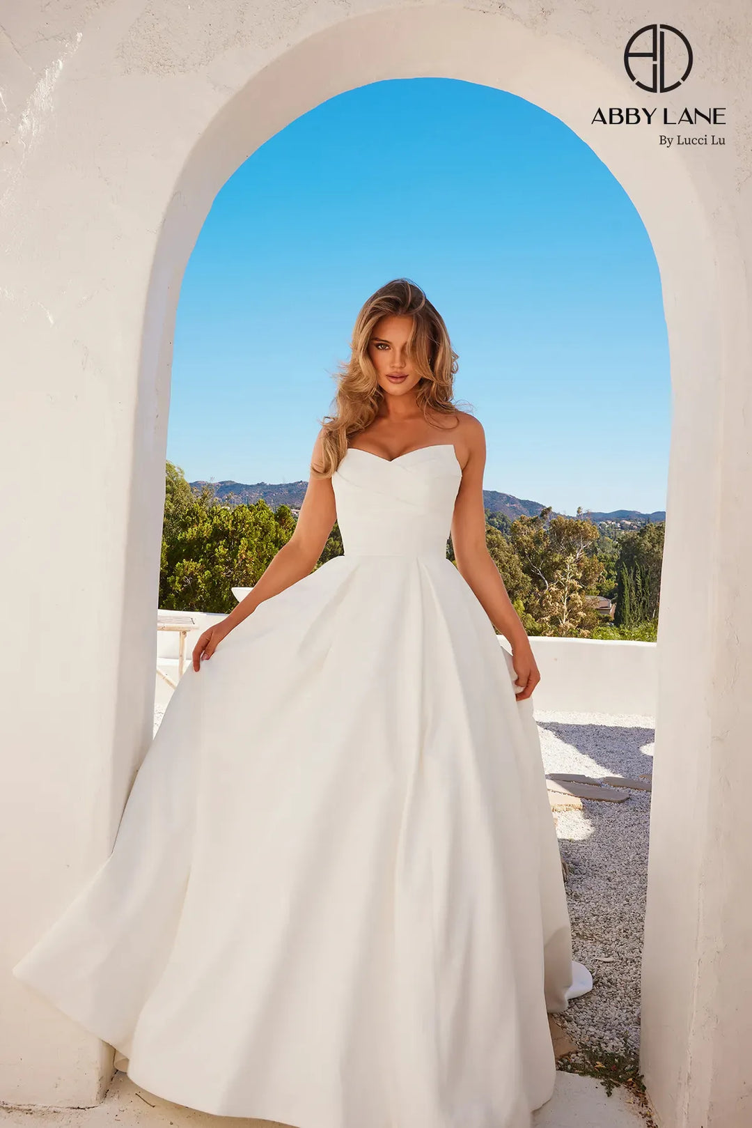 Satin Strapless A-line Bridal Gown by Abby Lane 97278