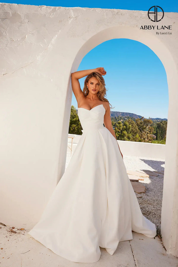 Satin Strapless A-line Bridal Gown by Abby Lane 97278