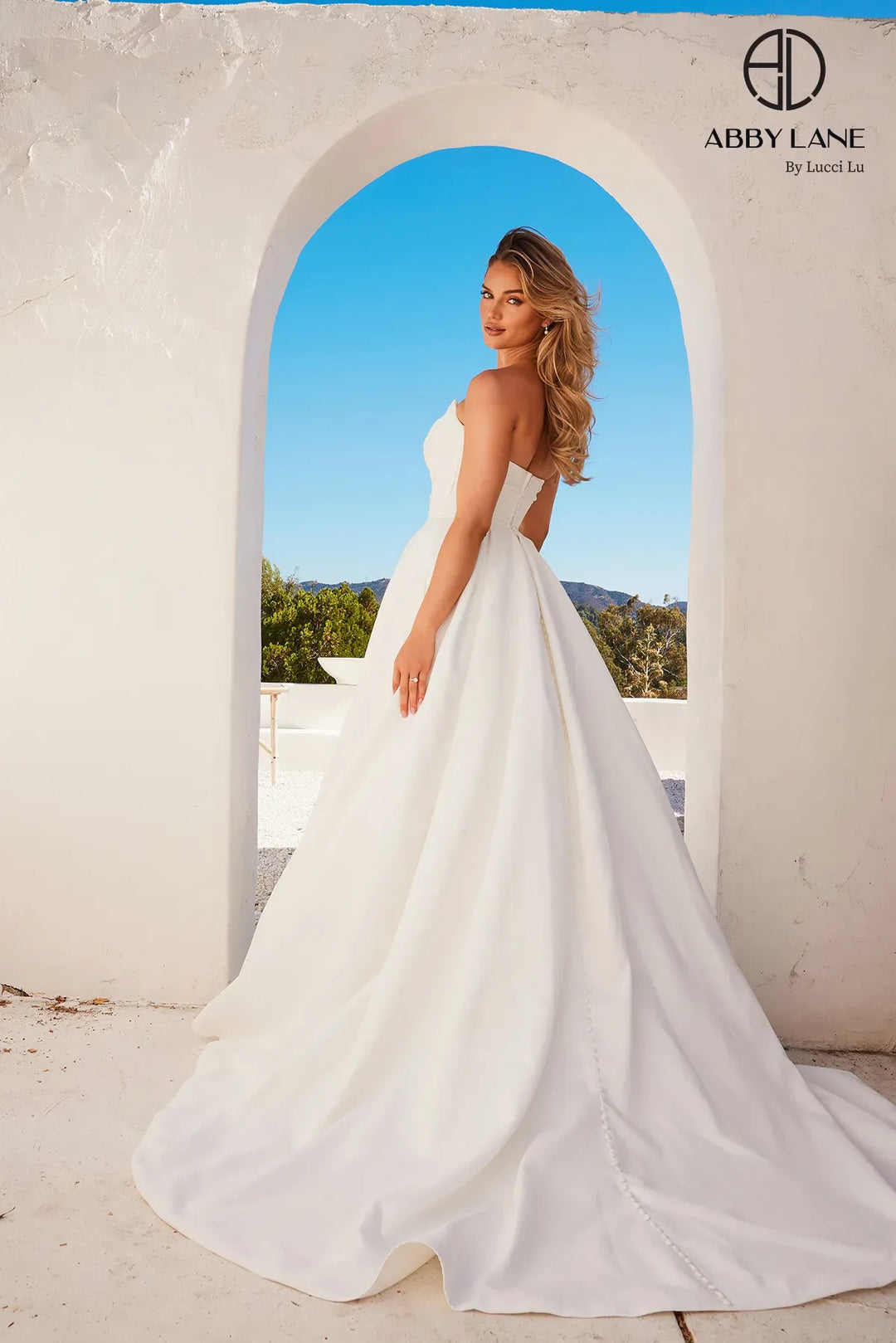 Satin Strapless A-line Bridal Gown by Abby Lane 97278