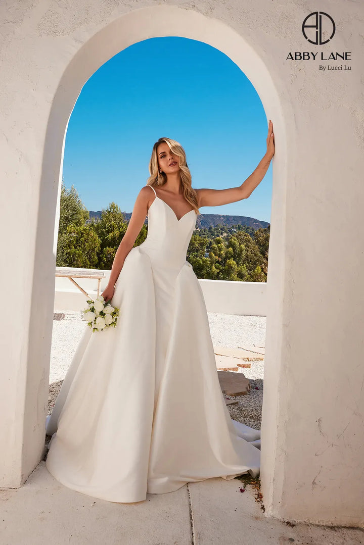 Mikado Overskirt Bridal Gown by Abby Lane 97281