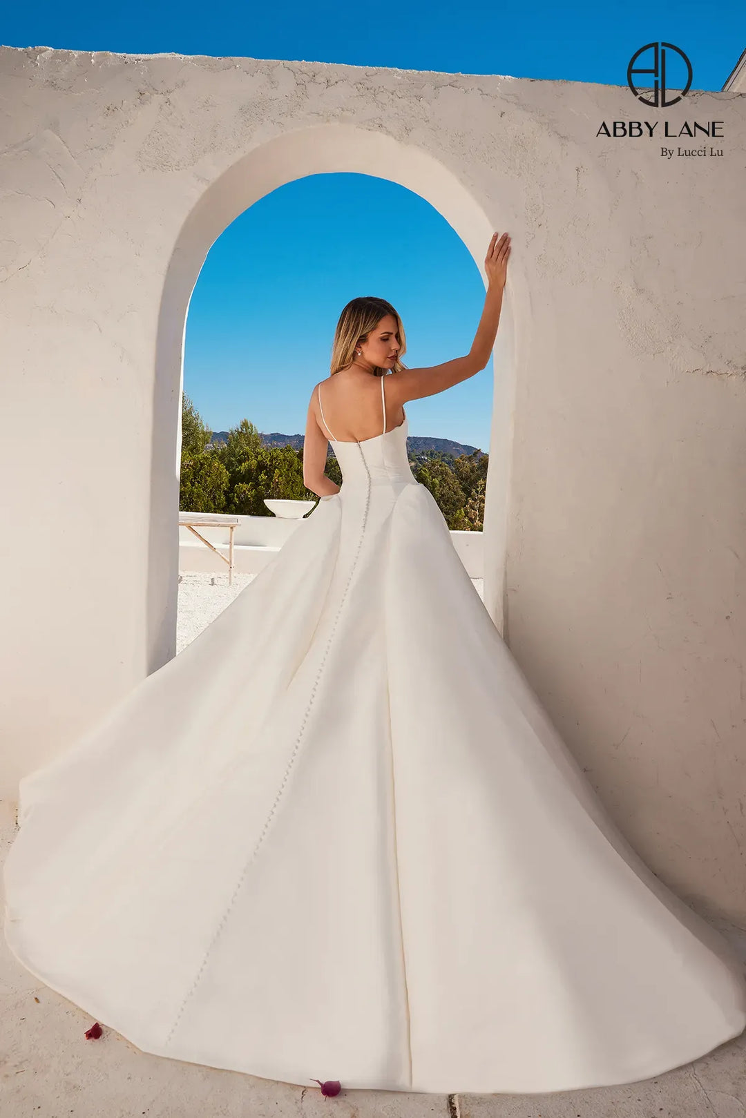 Mikado Overskirt Bridal Gown by Abby Lane 97281