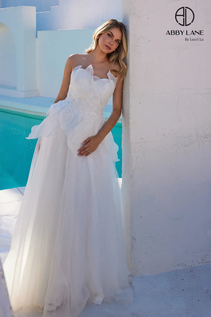 Tulle Strapless A-line Bridal Gown by Abby Lane 97289