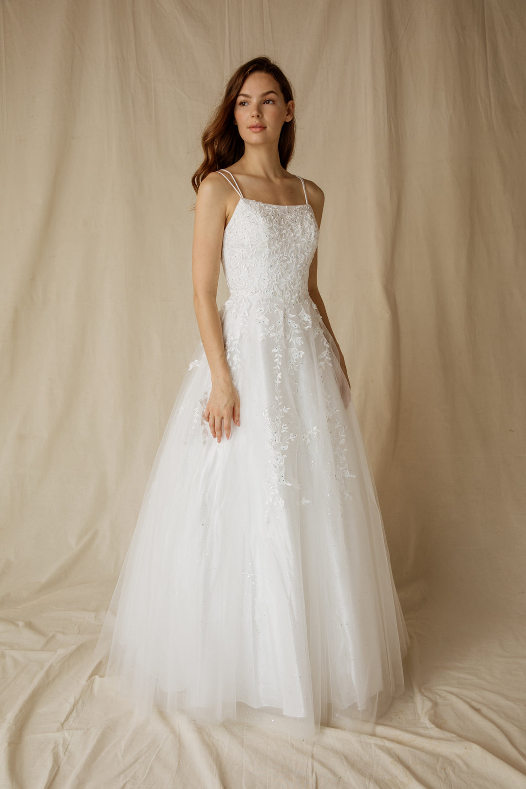 Embroidered Sleeveless A-line Gown by Eureka 9757