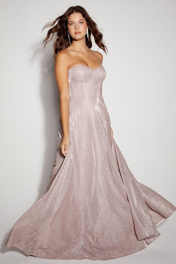 Metallic Sweetheart A-line Gown by Eureka 9878