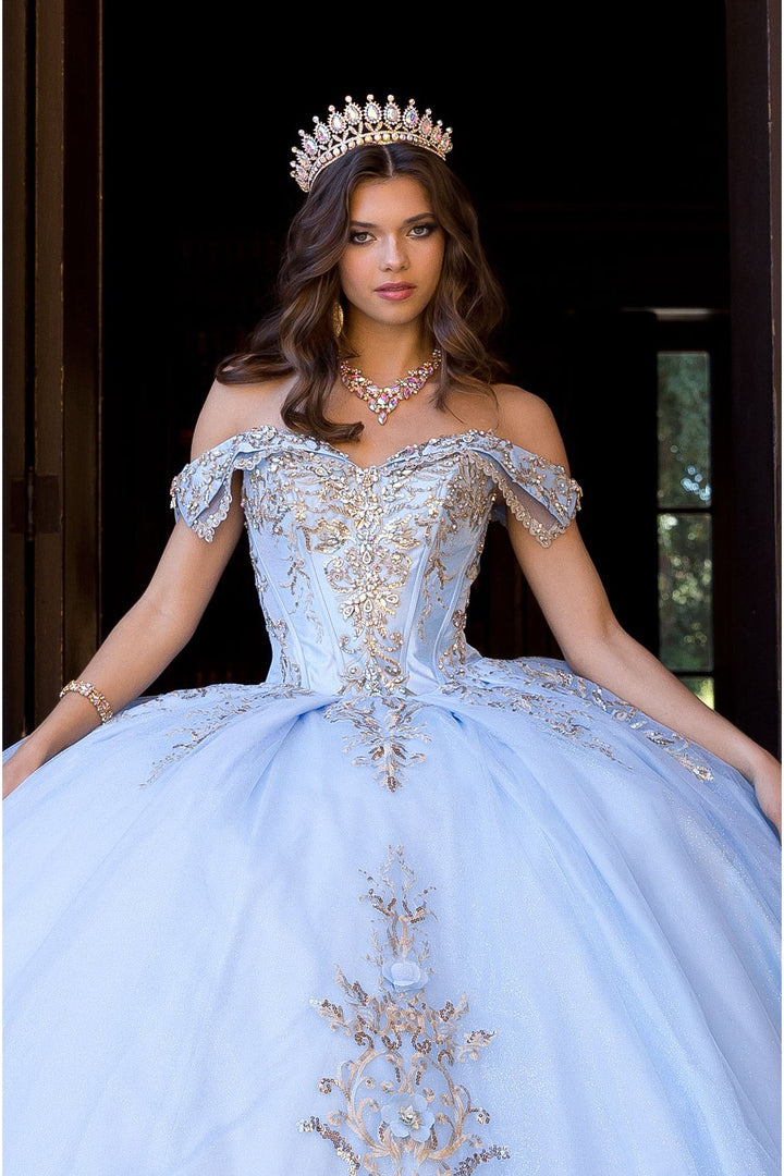 Off Shoulder Ball Gown by Petite Adele PQ1068