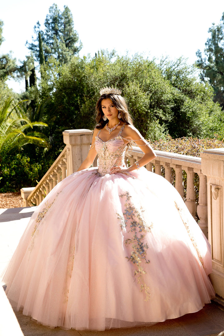 Beaded Off Shoulder Ball Gown by Petite Adele PQ1076