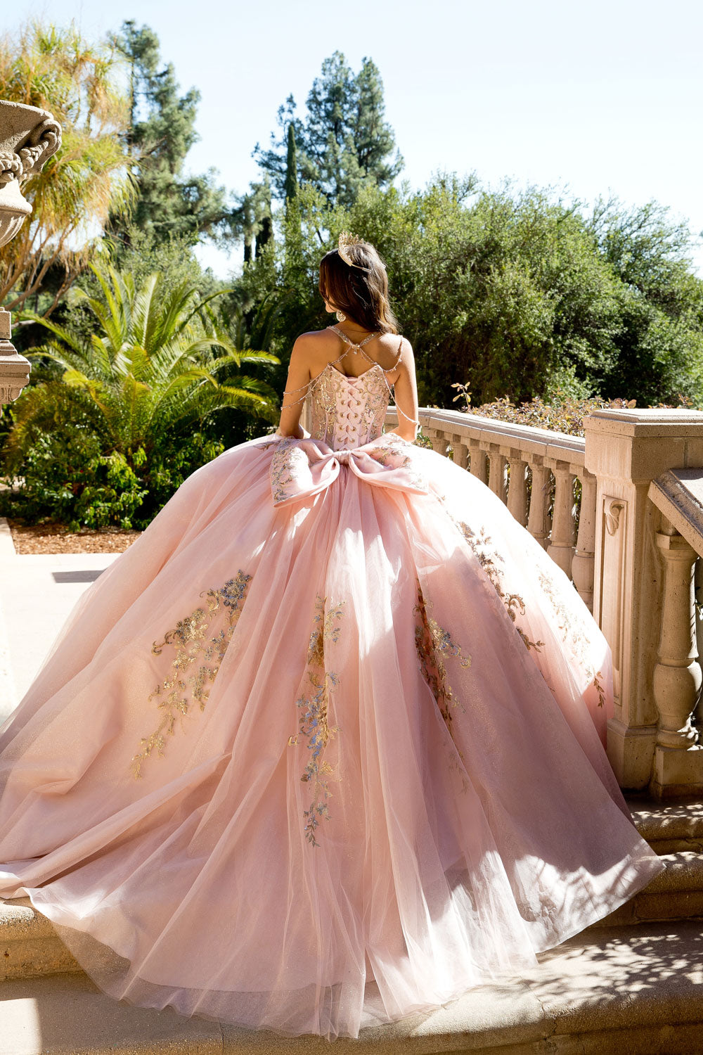 Beaded Off Shoulder Ball Gown by Petite Adele PQ1076