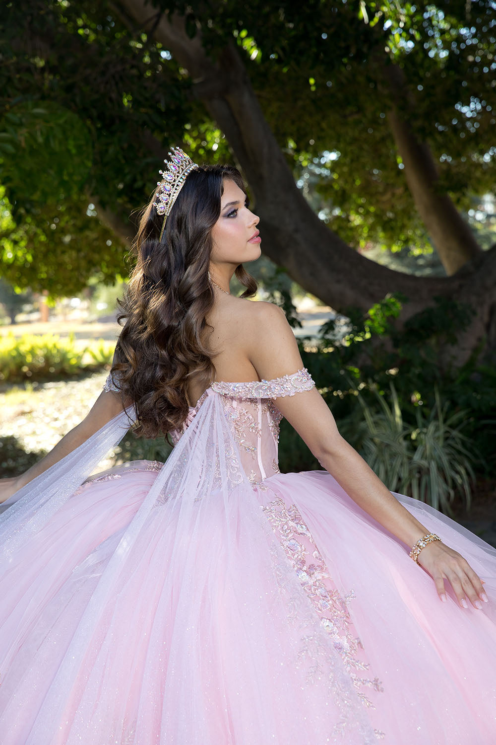 Off Shoulder Corset Ball Gown by Petite Adele PQ1061