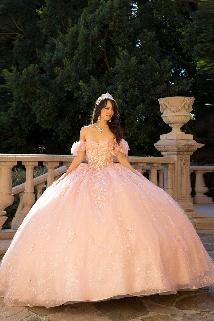 3D Floral Sweetheart Ball Gown by Petite Adele PQ1064