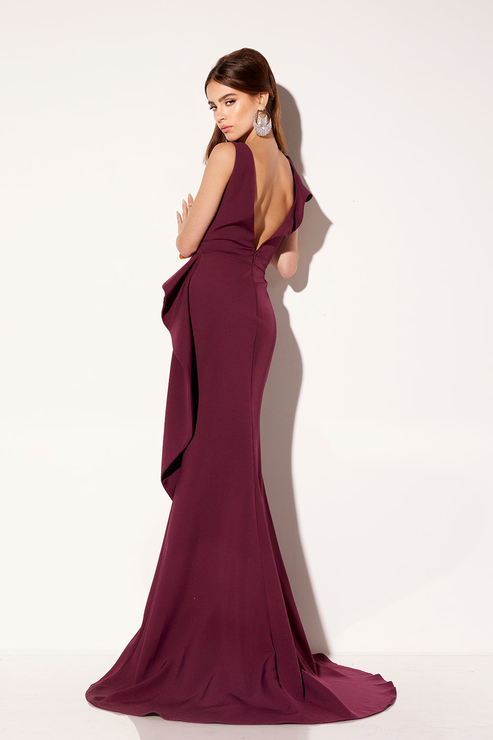 Crepe Fitted Sleeveless Gown by Lucci Lu C8108