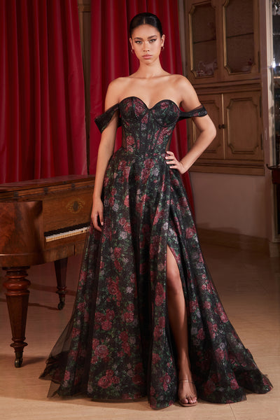 Cinderella Divine CB104 Floral Corset Ball Gown