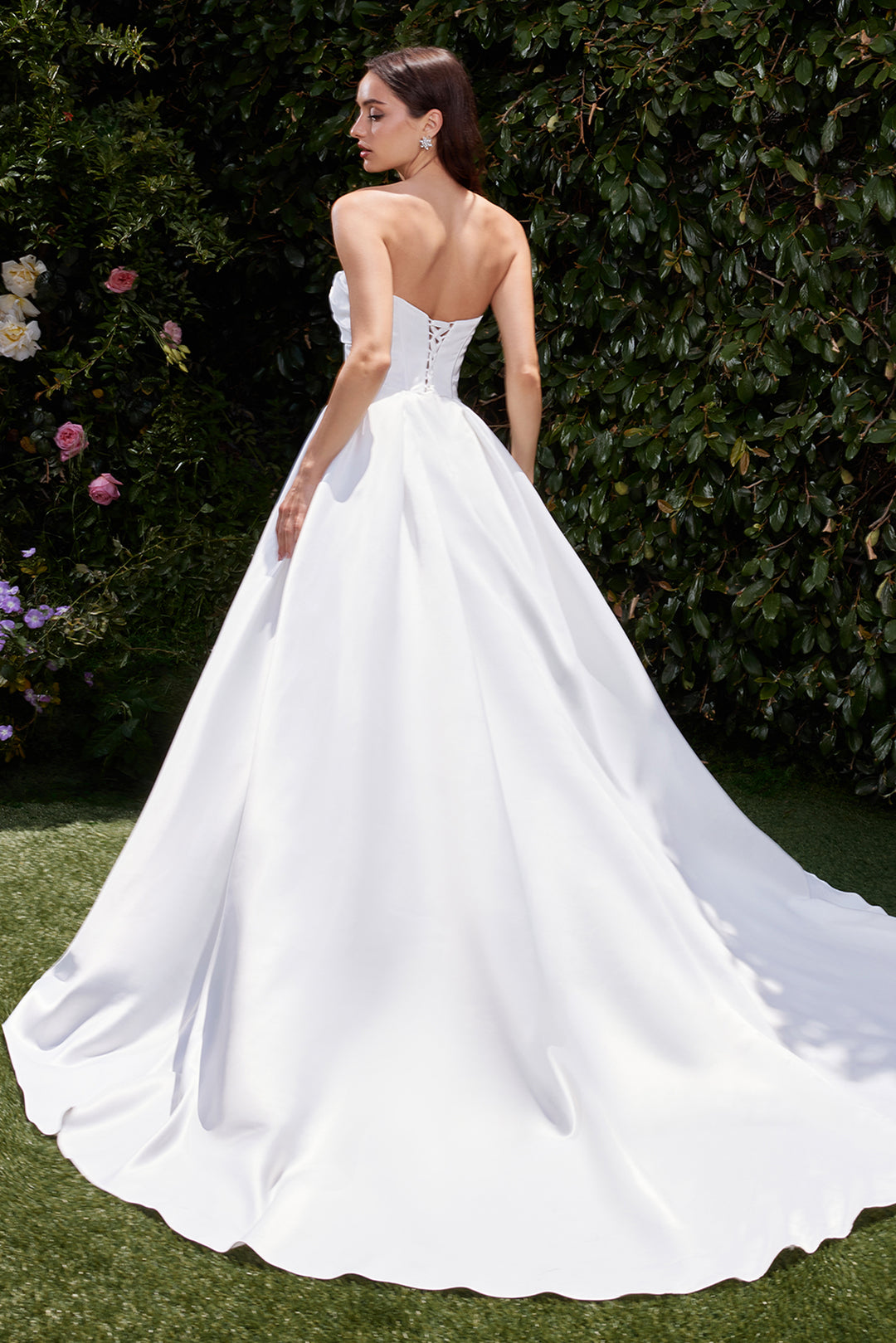 Satin Strapless Bridal Ball Gown by Ladivine CDS512W