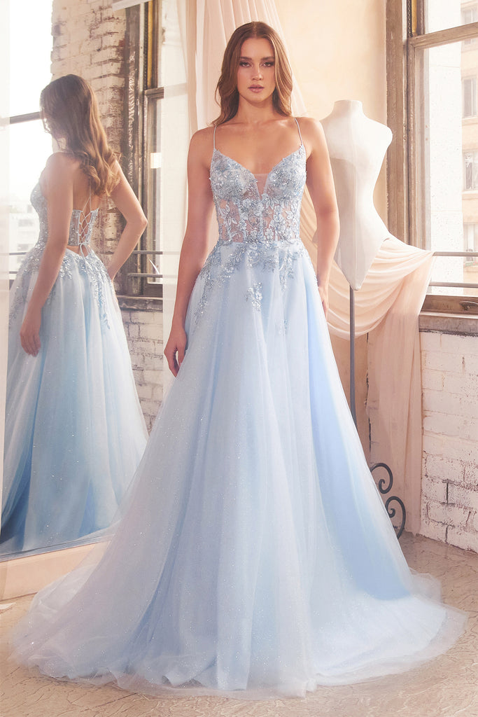 Glitter Corset Wedding Gown by Ladivine CDS435W