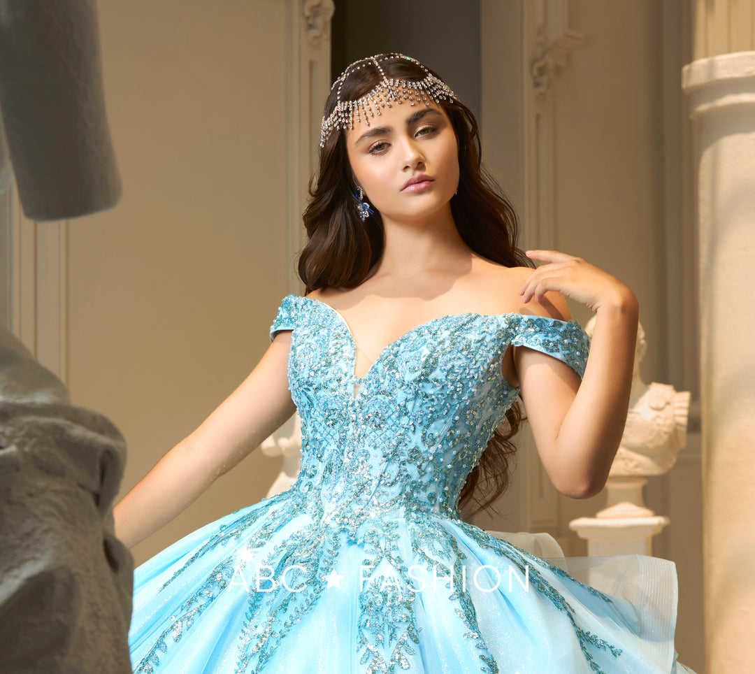 Off Shoulder Quinceanera Dress by Ragazza EV58-658