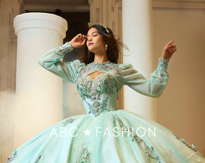 Long Sleeve Quinceanera Dress by Ragazza EV59-659