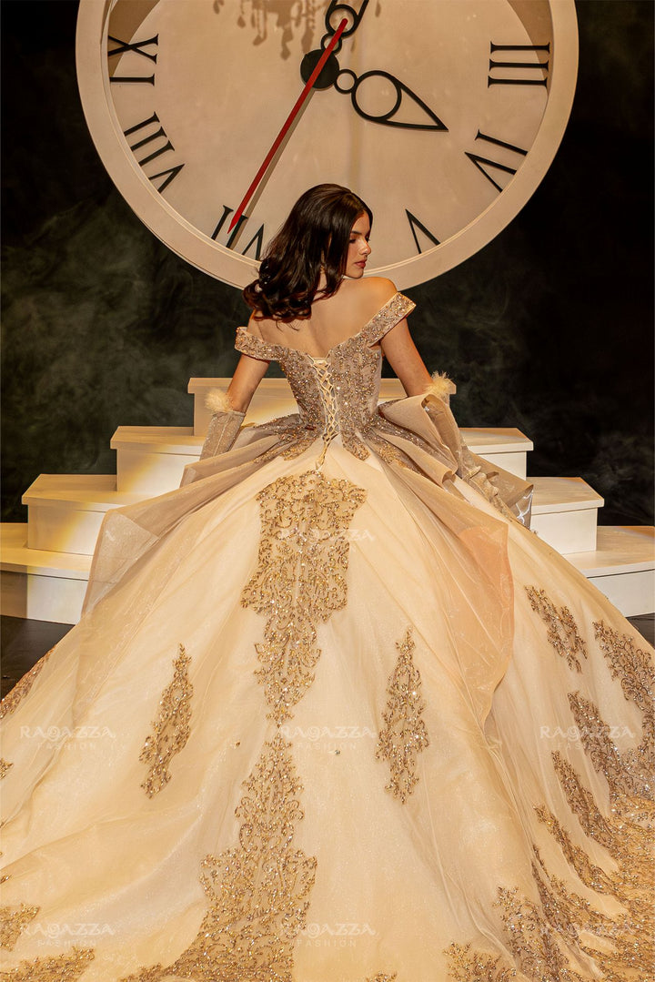 Off Shoulder Quinceanera Dress by Ragazza EV74-674