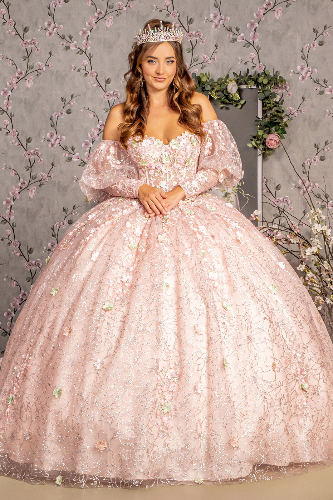 soft pink light pink quinceanera dresses