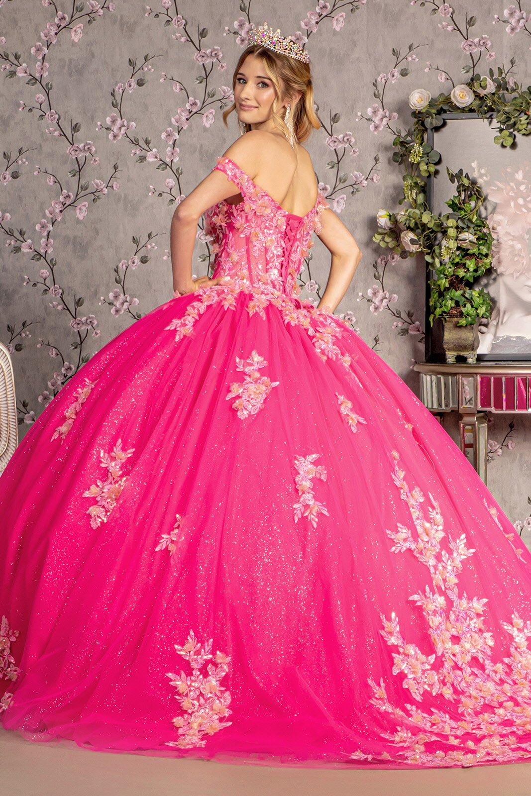 dark pink quinceanera dresses