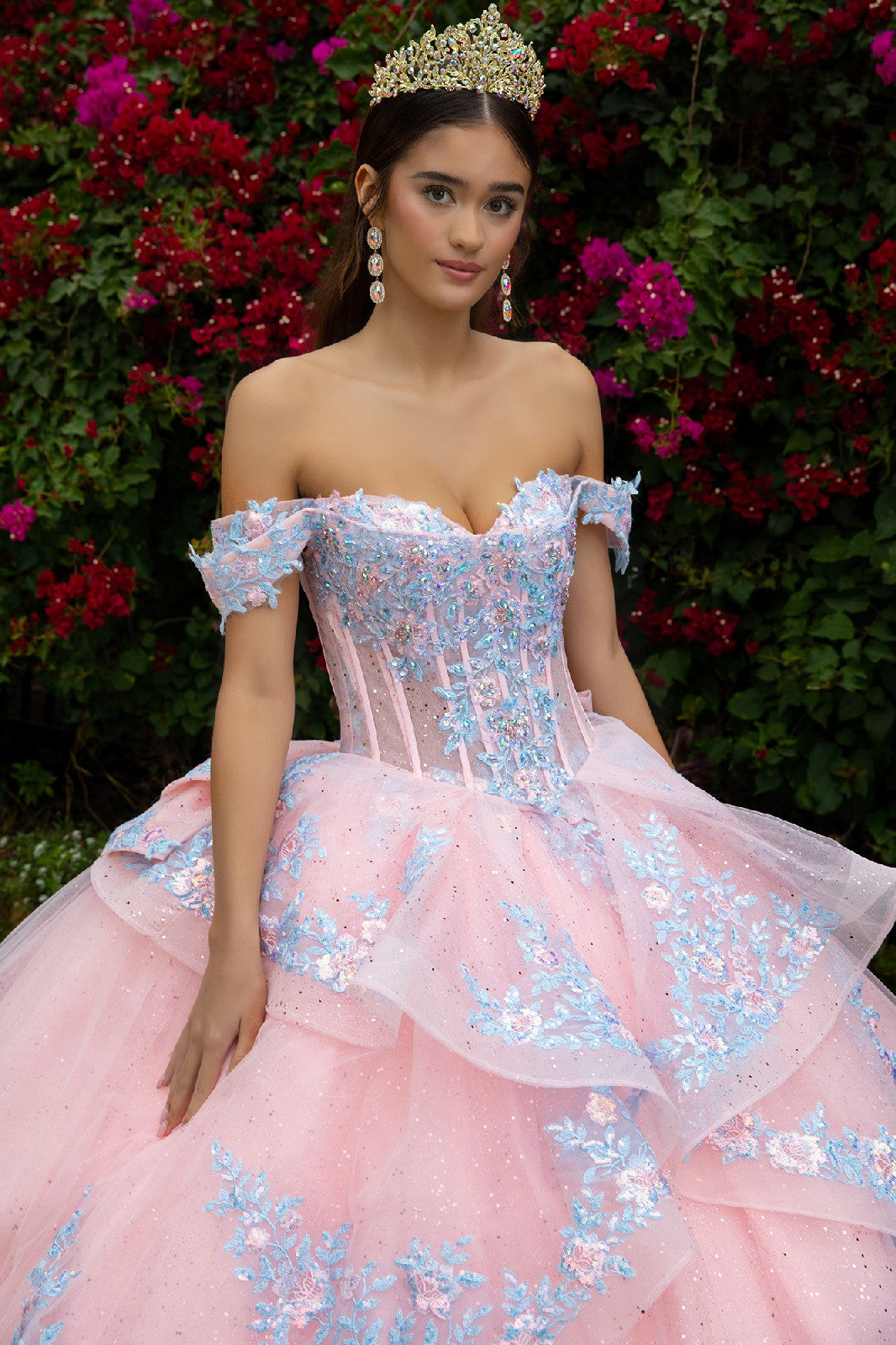 Off Shoulder Layered Ball Gown by GLS Gloria GL3517