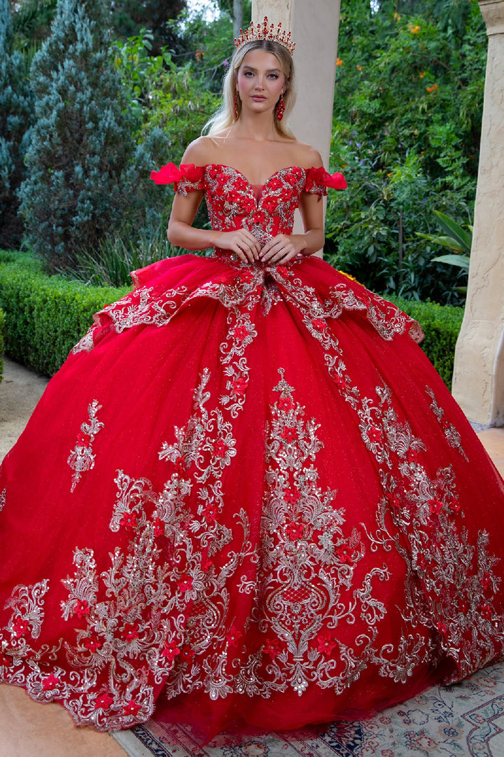 Embroidered Off Shoulder Ball Gown by GLS Gloria GL3528