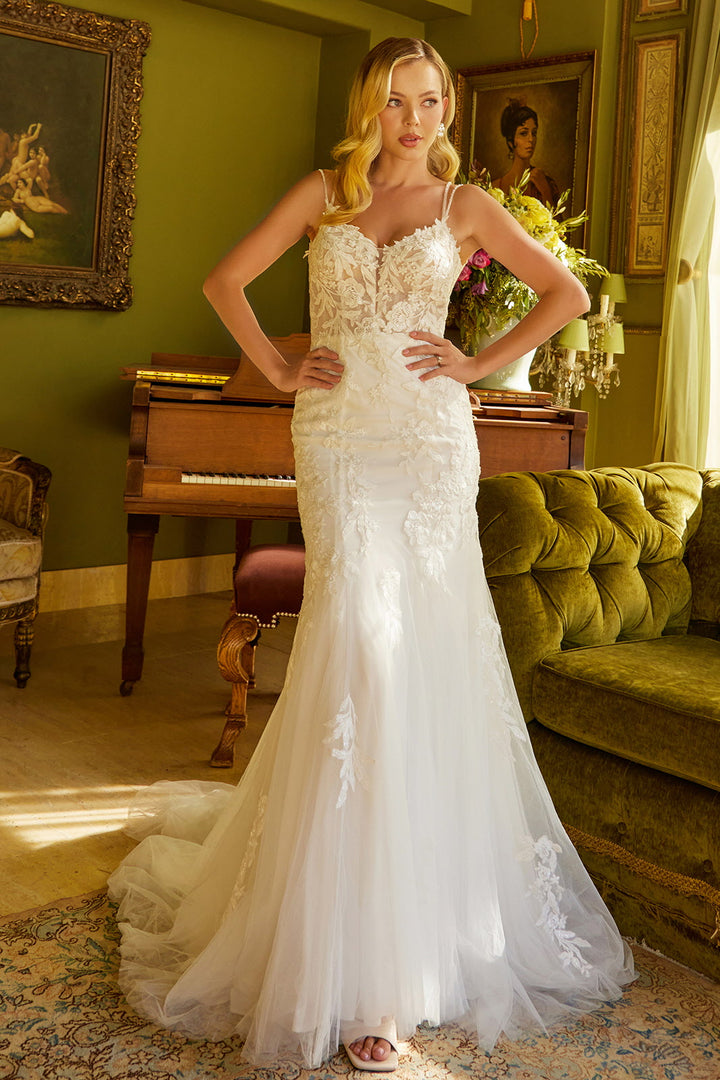 V-Neck Trumpet Bridal Gown by GLS Gloria GL3533