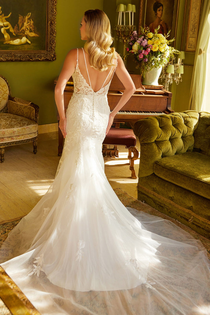 V-Neck Trumpet Bridal Gown by GLS Gloria GL3533